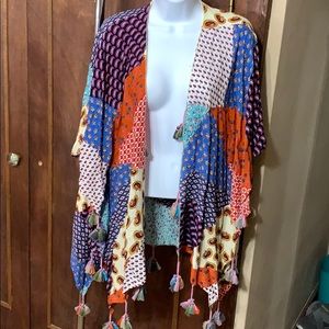 Multi pattern lightweight poncho